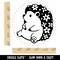 Easter Hedgehog with Flowers in Hair Rubber Stamp for Stamping Crafting Planners
